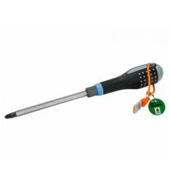 Bahco ERGO Pozidriv-Schraubendreher Mit Ansatz Und Dyneema-Sicherungsschnur, PZ3 x 150 mm