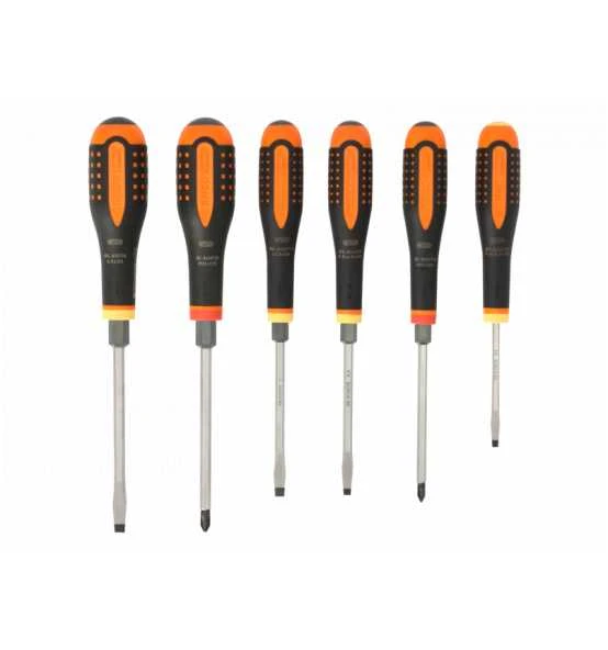 Bahco ERGO Schraubendreher-Satz Für Schlitz-, Phillips- Und Sechskantschrauben Mit Durchgehender Klinge Und Schlagfestem Griff - 6-tlg. 2 Bahco ERGO Schraubendreher-Satz Für Schlitz-, Phillips- Und Sechskantschrauben Mit Durchgehender Klinge Und Schlagfestem Griff - 6-tlg. – Bild 2