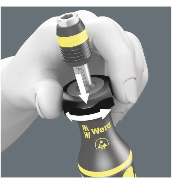 Wera Serie 7400 Kraftform ESD Einstellbare Drehmomentschraubendreher (0,1-3,0 Nm) Mit Rapidaptor Schnellwechselfutter, 7441 ESD X 1,2-3,0 Nm 4 Wera Serie 7400 Kraftform ESD Einstellbare Drehmomentschraubendreher (0,1-3,0 Nm) Mit Rapidaptor Schnellwechselfutter, 7441 ESD X 1,2-3,0 Nm – Bild 4