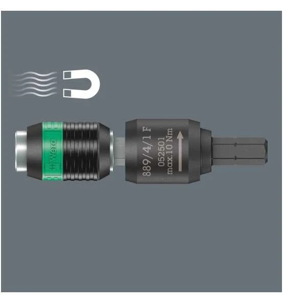 Wera 889/4/1 F Rapidaptor Freilauf-Bithalter Für Drehmomentschraubendreher Mit Pistolengriff, 1/4" X 64 Mm 5 Wera 889/4/1 F Rapidaptor Freilauf-Bithalter Für Drehmomentschraubendreher Mit Pistolengriff, 1/4" X 64 Mm – Bild 5