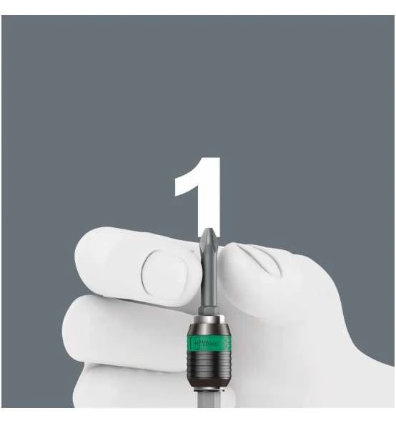 Wera 889/4/1 F Rapidaptor Freilauf-Bithalter Für Drehmomentschraubendreher Mit Pistolengriff, 1/4" X 64 Mm 7 Wera 889/4/1 F Rapidaptor Freilauf-Bithalter Für Drehmomentschraubendreher Mit Pistolengriff, 1/4" X 64 Mm – Bild 7