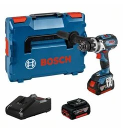 Bosch Akku-Schlagbohrschrauber GSB 18V-110 C, 2 X Akku GBA, Ladegerät, Zusatzhandgriff, L-BOXX