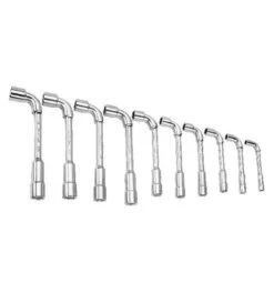 Bahco Metrischer, Gekröpfter Doppelsteckschlüssel-Satz, 6 x Sechskant-Dynamic-Drive-Profil - 10 Stück/Packung -Heimwerkzeuge doppelsteckschluesselsatz 732036 czm