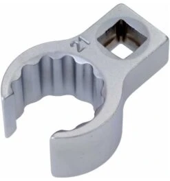 Hazet Ringschlüssel, Doppelsechskant, Offen, Vierkant Hohl 10 Mm (3/8"), Außen-Doppel-Sechskant Profil, 22 Mm, Innenvierkant 10 = 3⁄8″