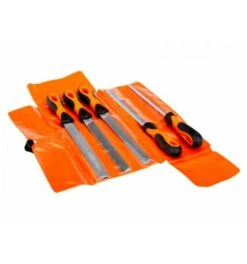 Bahco ERGO-Feilensatz Mit Kabinettraspel, Bastardhieb, 200 mm - 5-tlg., Hieb 1