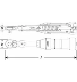 Hazet Drehmoment-Schlüssel, Nm Min-max: 5 - 60 Nm, Toleranz: 2%, Vierkant Massiv 10 Mm (3/8"), Art.Nr. 6110-1CTCAL -Heimwerkzeuge hazet drehmoment schluessel 1021779 czm 1