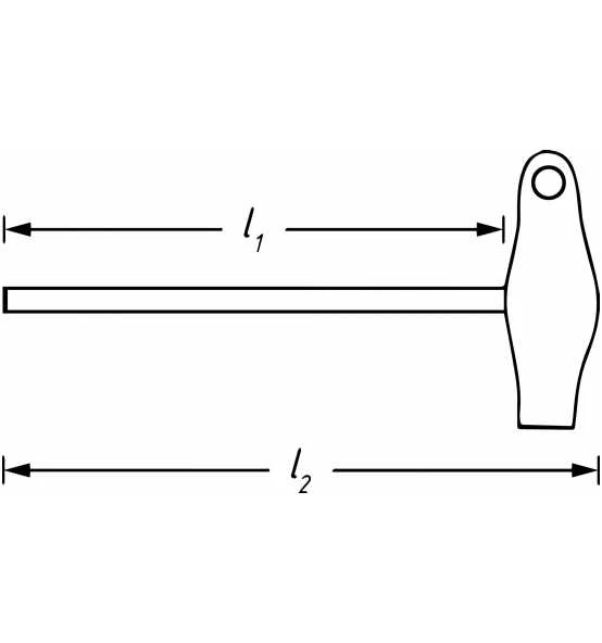 Hazet Schraubendreher, Mit T-Griff, Innen TORX Profil, T45, Rundklinge 2 Hazet Schraubendreher, Mit T-Griff, Innen TORX Profil, T45, Rundklinge – Bild 2