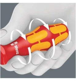 Wera 162 IS PH/S VDE-isolierter Schraubendreher Mit Reduziertem Klingendurchmesser Für PlusMinus Schrauben (Phillips/Schlitz), # 2 X 100 Mm -Heimwerkzeuge kombiklinge plus minus klemmschrauben schraubendreher 762508 czm