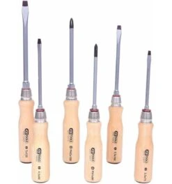 KS Tools ERGOTORQUE WOOD Schraubendreher-Satz, 6-tlg.