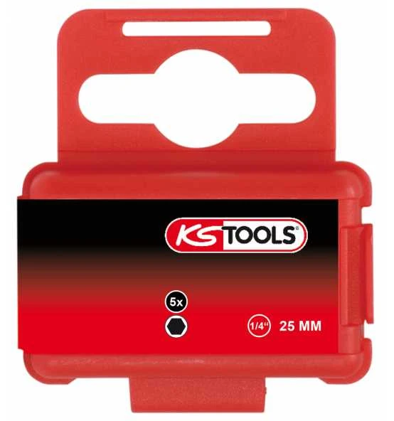 KS Tools 1/4" Bit Innensechskant, 25 Mm, 3/8", 5er Pack 1 KS Tools 1/4" Bit Innensechskant, 25 Mm, 3/8", 5er Pack