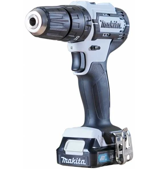Makita Akku-Schlagbohrschrauber Weiß, 12V Max., 30 Nm, 0-1.700 Min, Akku, Ladegerät, Transportkoffer 1 Makita Akku-Schlagbohrschrauber Weiß, 12V Max., 30 Nm, 0-1.700 Min, Akku, Ladegerät, Transportkoffer