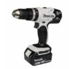 Makita Akku-Schlagbohrschrauber 18V In Weiß / 3,0 Ah, 2 Akkus + Ladegerät Im Transportkoffer