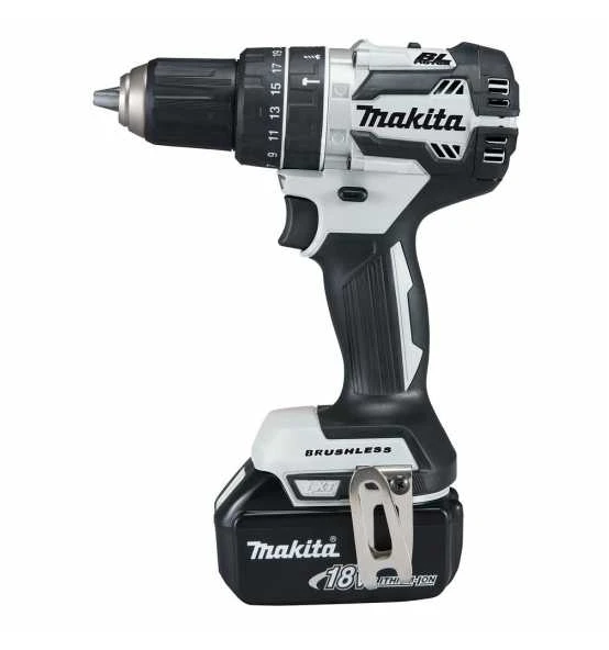 Makita Akku-Schlagbohrschrauber 18V, 54 Nm, 0-2.000 U/min, Akku, Ladegerät, Zubehör, MAKPAC 1 Makita Akku-Schlagbohrschrauber 18V, 54 Nm, 0-2.000 U/min, Akku, Ladegerät, Zubehör, MAKPAC