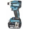 Makita Akku-Schlagschrauber 18V, 1/4", 180 Nm, 0-3.600 Min, Akku, Schnellladegerät, MAKPAC, Inkl. Zubehör