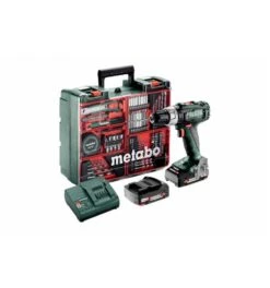 Metabo Akku-Schlagbohrschrauber SB 18 L Mobile Werkstatt, Mobile Werkstatt, Kunststoffkoffer, 18V 2x2Ah Li-Power + SC 30
