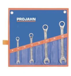 Projahn GearTech Schlüssel Satz Rolltasche 4-tlg. 10 - 13 - 17 - 19 Mm