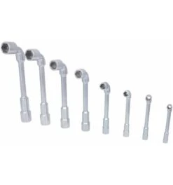 KS Tools ULTIMATEplus Doppel-Steckschlüssel-Satz, Gekröpft, 8-tlg. -Heimwerkzeuge rohrsteckschluesselsatz 711652 czm