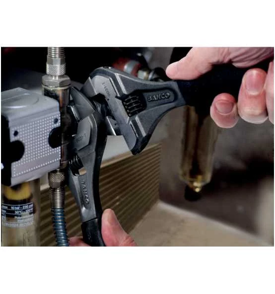 Bahco ERGO 38-mm-Rollgabelschlüssel Mit Extragroßer Öffnungsweite, Dünner Backe, Zentralmutter Und Gummigriff, 218 mm 2 Bahco ERGO 38-mm-Rollgabelschlüssel Mit Extragroßer Öffnungsweite, Dünner Backe, Zentralmutter Und Gummigriff, 218 mm – Bild 2