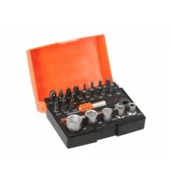 Bahco Bit-Steckschlüssel-Satz Mit 1/4" Bit-Knarre Und Adapter Für Schlitz/Phillips/Pozidriv/TORX/Sechskantschrauben - 26-tlg., Einzelhandelsverpackung