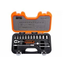 Bahco 1/4" Steckschlüssel-Satz, Zoll, Sechskant, Inklusive Umschaltknarre - 16-tlg. -Heimwerkzeuge steckschluesselgarnitur bahco 973371 czm