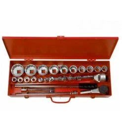 Bahco Satz 3/4" Steckschlüssel-Einsätze Mit Vierkantantrieb, Metrisch, Zwölfkant - 24-tlg.