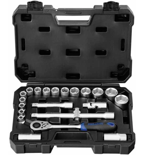 Projahn 1/2" Steckschlüssel Satz 22-tlg. proficraft, 48 Zahn Knarre 2 Projahn 1/2" Steckschlüssel Satz 22-tlg. proficraft, 48 Zahn Knarre – Bild 2