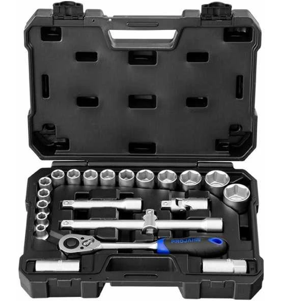 Projahn 1/2" Steckschlüssel Satz 22-tlg. proficraft, 48 Zahn Knarre 1 Projahn 1/2" Steckschlüssel Satz 22-tlg. proficraft, 48 Zahn Knarre
