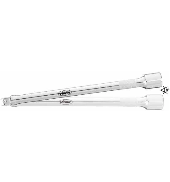 VIGOR Schwenkbare Verlängerung, Vierkant Hohl 12,5 Mm (1/2"), Vierkant Massiv 12,5 Mm (1/2"), 250 Mm 3 VIGOR Schwenkbare Verlängerung, Vierkant Hohl 12,5 Mm (1/2"), Vierkant Massiv 12,5 Mm (1/2"), 250 Mm – Bild 3