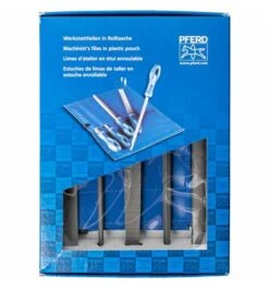 PFERD Werkstattfeilen/-raspel-Set 5-tlg. In Rolltasche 200 Mm, Für Grobe Zerspanung