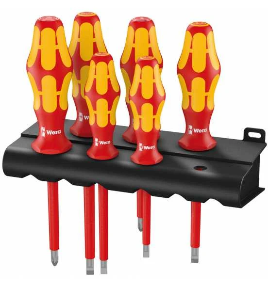 Wera 160 I/6 Rack Schraubendrehersatz Kraftform Plus Serie 100 + Rack, 6-tlg. 1 Wera 160 I/6 Rack Schraubendrehersatz Kraftform Plus Serie 100 + Rack, 6-tlg.