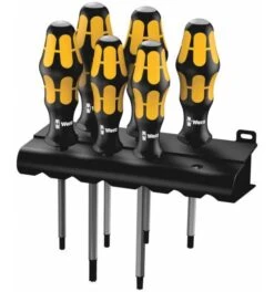 Wera 977/6 TORX Schraubendrehersatz Kraftform Wera: Der Schraubmeißel + Rack, 6-tlg.