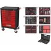 KS Tools ECOline Werkstattwagen Schwarz/rot, Mit 7 Schubladen Und 598 Premium-Werkzeugen
